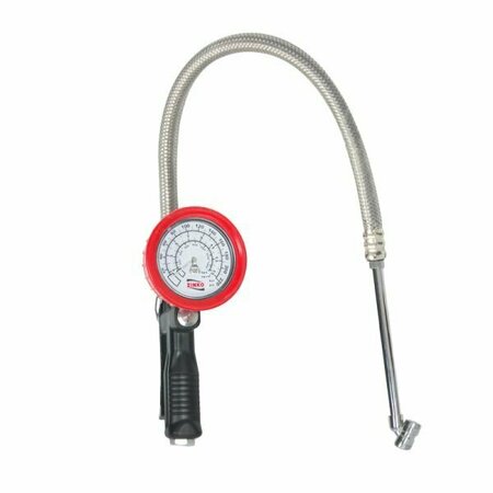 ZINKO ZTI-31T Tire Inflator, 3 in, 1/4in NPT Stainless Steel Hose with Truck Chuck 55-31TIT
